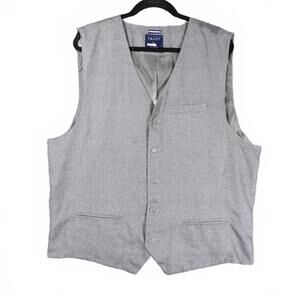 Trust Men's NWT Gray Sleeveless Vest Size XXL Formal Suit